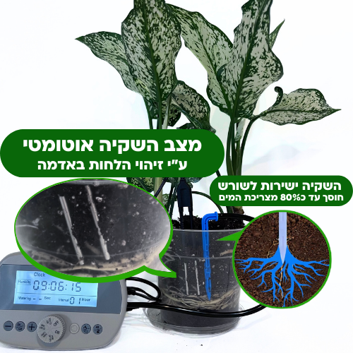 MP205S - מערכת השקיה אוטומטית לבית עם חיישן לחות מובנה